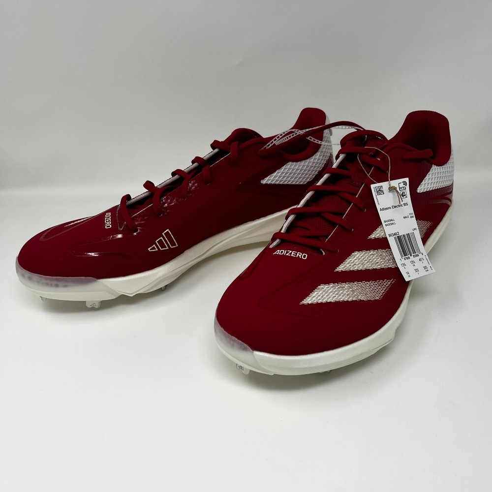 Adidas Adizero Electric BS Red White Metal Baseball Cleats IH3462 Size 14 NEW